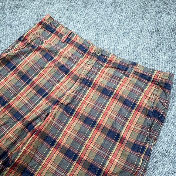 Izod Shorts Mens 40 Plaid Lightweight Golf Flat Front Preppy‎ 10" Inseam Cotton - Picture 2 of 9